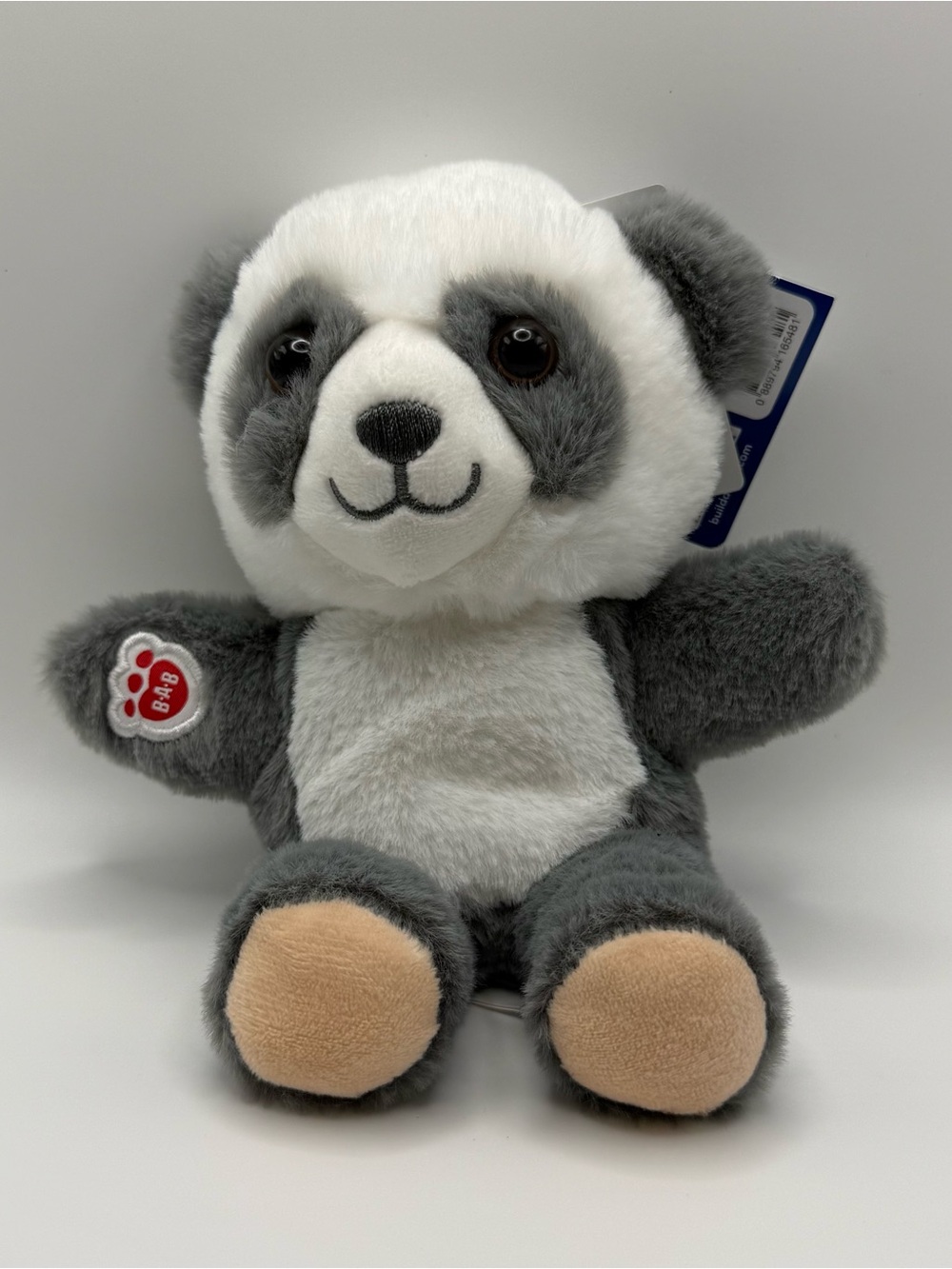 Build-A-Bear Workshop 2026 Mini Beans 7” Grey Panda Plush NWT (BAB-03)
